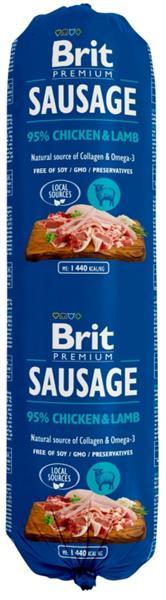 Brit Sausage Chicken & Lamb New 800 g