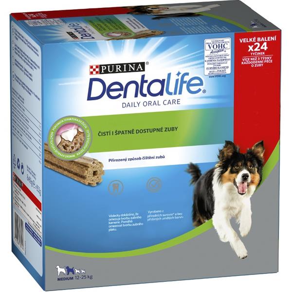 Purina DentaLife Medium Multipack 15 - 25 kg (24 tyčinek)