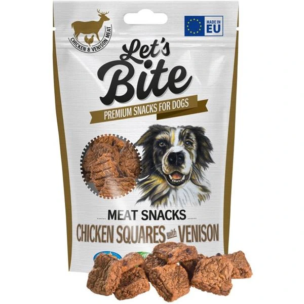 Let’s Bite Meat Snacks. Chicken Squares with Venison 80g
