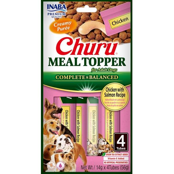 Churu Dog meal topper kuře a losos 4x 14g
