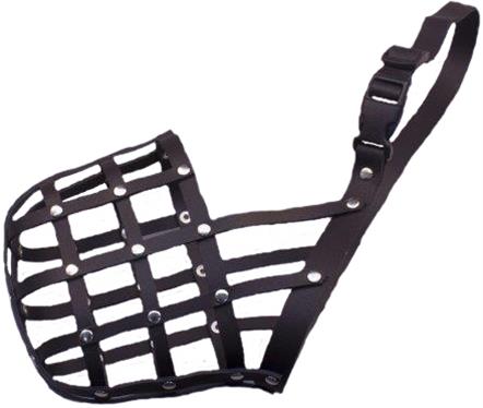 B&F Náhubek kůže černý BAFPET č. 5 Dobrman