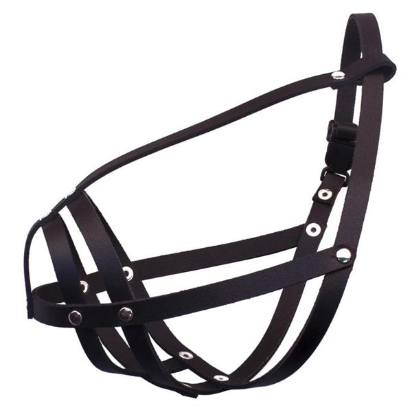 B&F Náhubek kůže černý BAFPET č. 7 Francouzský buldoček