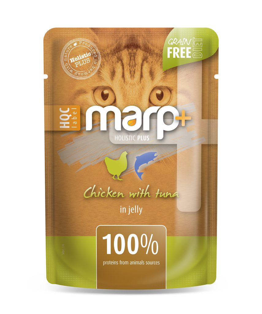 Marp Holistic Plus kapsička pro kočky - Kuře s tuňákem v želé 55g