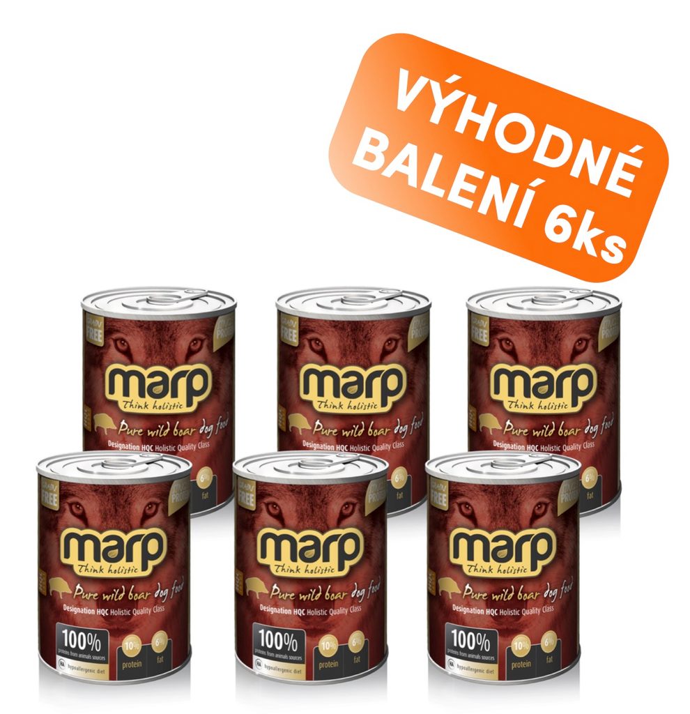 Marp Wild Boar konzerva pro psy s divočákem 6x400g
