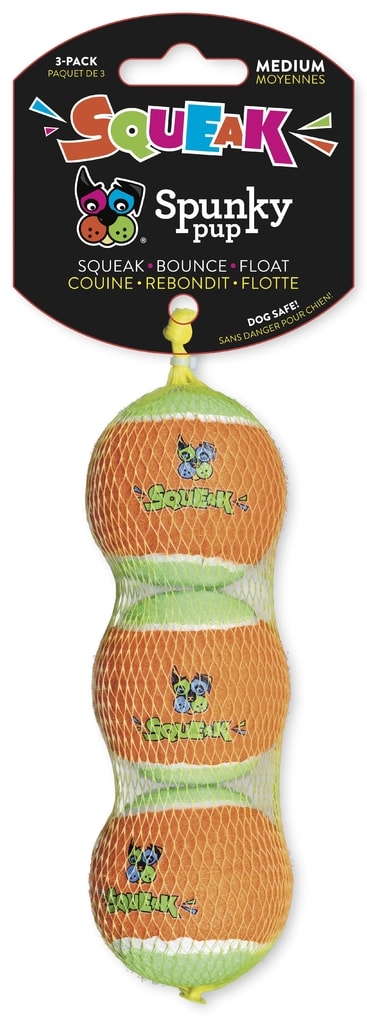 Pískací tenisový míček 3ks Spunky Pup 5,5cm
