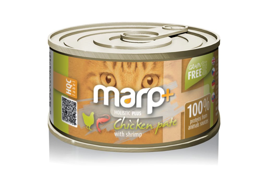 Marp Holistic Plus konzerva pro kočky – Kuřecí paté s krevetami 70g