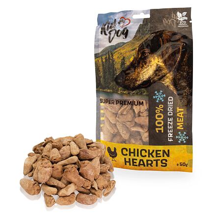 KIDDOG SUPER PREMIUM 100% kuřecí srdíčka sušená mrazem  50 g