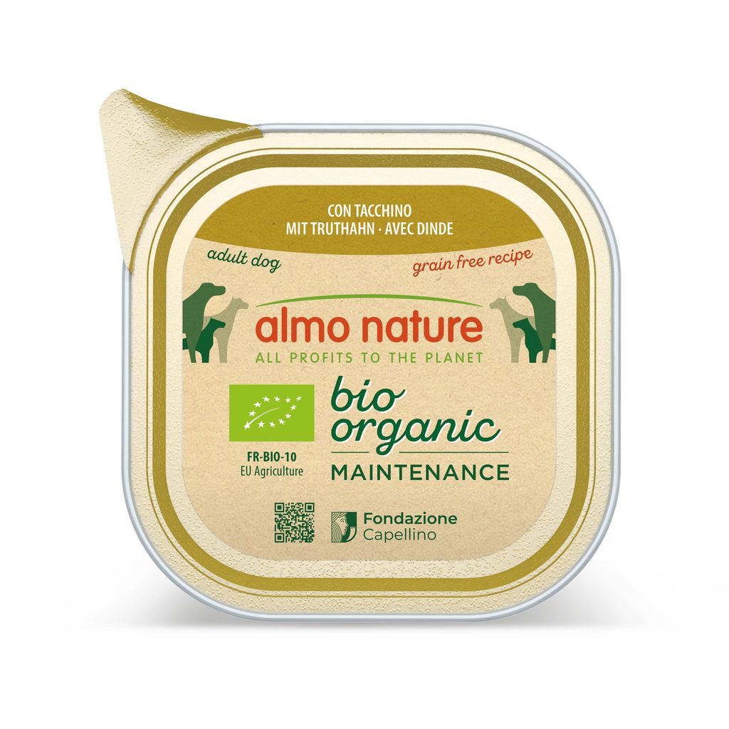 Almo Nature Bio Organic - vanička pro psy s krůtou 100 g