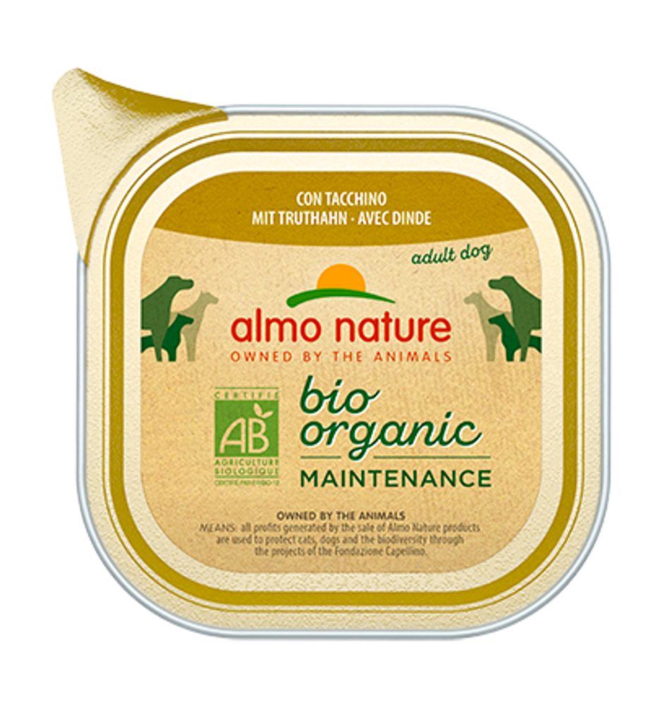 Almo Nature Bio Organic - vanička pro psy s krůtou 100 g