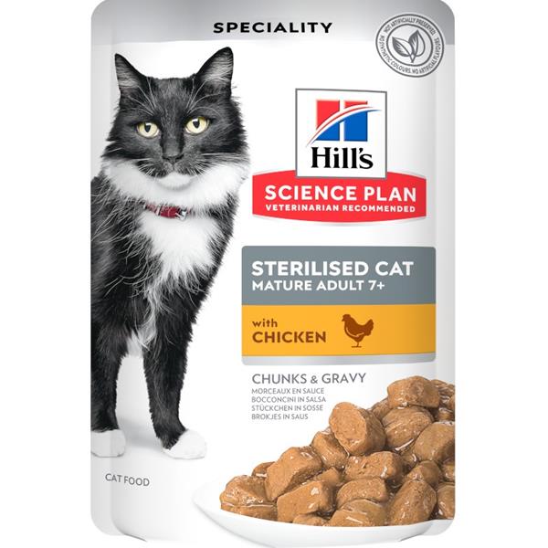Hill´s Hill's Science Plan Feline Mature Adult Sterilised Chicken kapsička 12 x 85 g