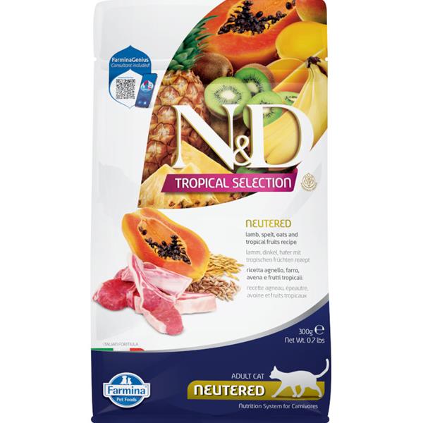 N&D TROPICAL SELECTION CAT Lamb Neutered 300g