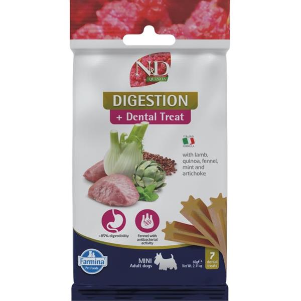 N&D QUINOA Dog Dental Snack Digestion Mini 60 g