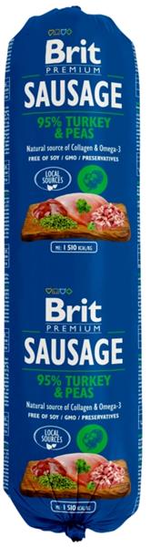 Brit Sausage Turkey & Pea New 800 g