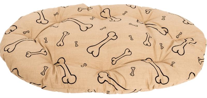 Polštář ovál bavl. Kost béžovo/černá 80 cm