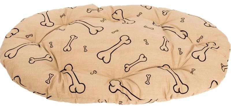 Polštář ovál bavl. Kost béžovo/černá 140 cm