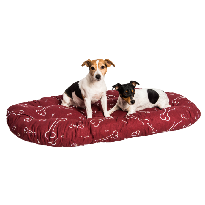 Polštář ovál bavl. Kost vínovo/bílý 100 cm