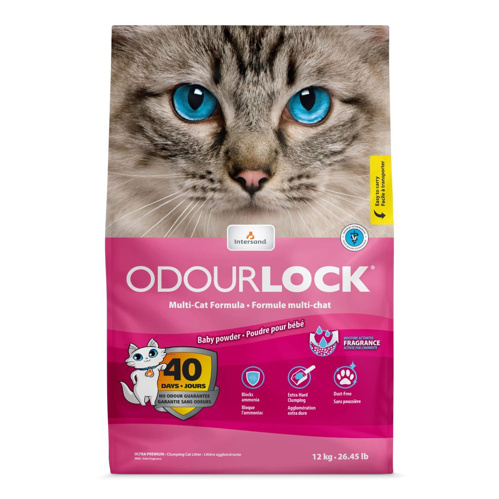 Intersand kočkolit Odour Lock - vůně dětský pudr 6 kg