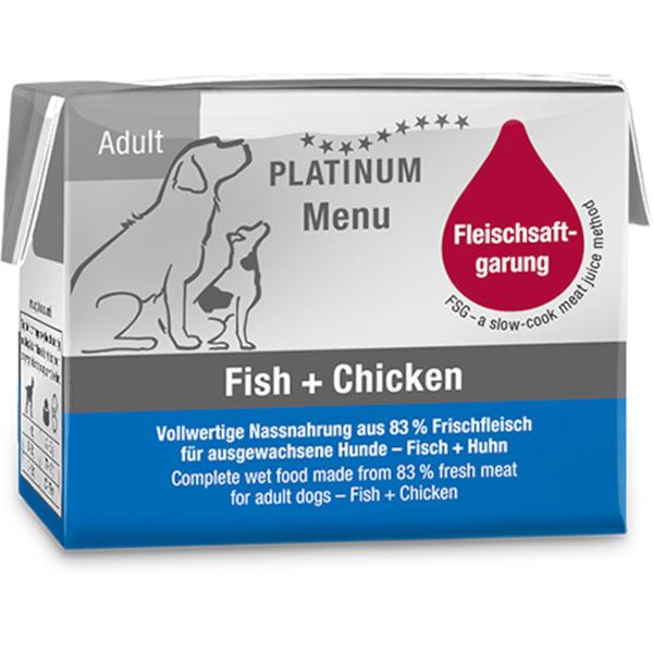 Platinum Dog Menu Fish + Chicken 90 g