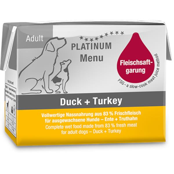 Platinum Dog Menu Duck + Turkey 90 g