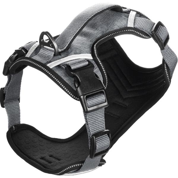 Postroj nylon Heron šedý 2x36-48 cm Flamingo