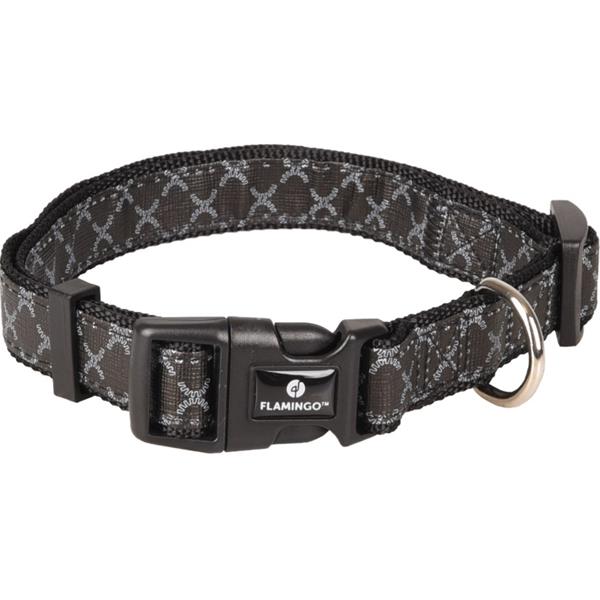 Obojek nylon Odin černý 1,5x30-45 cm Flamingo