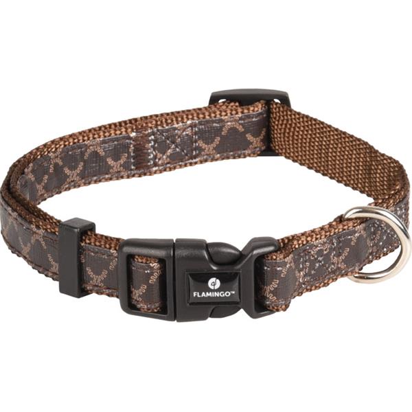 Obojek nylon Odin hnědý 1,5x30-45 cm Flamingo