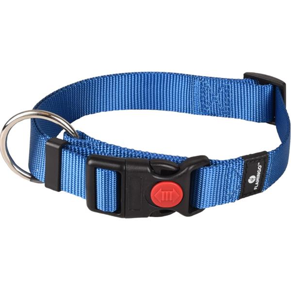 Obojek nylon Ziggi modrý S 1,5x30-45 cm Flamingo