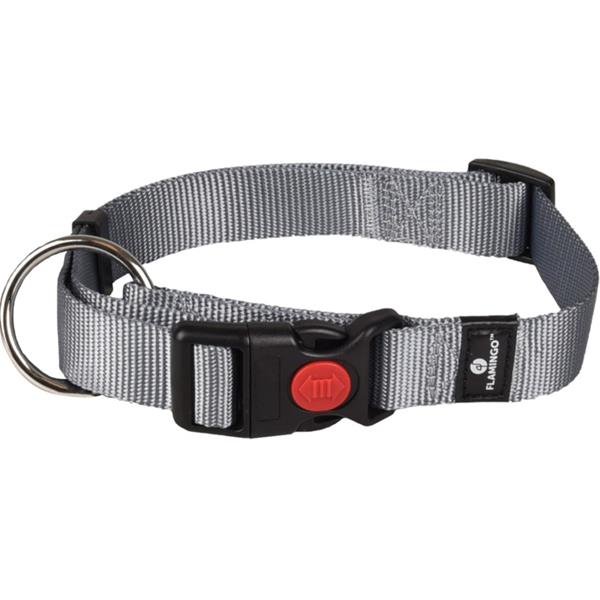 Obojek nylon Ziggi šedý 2x40-55 cm Flamingo