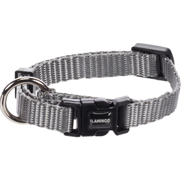 Obojek nylon Ziggi šedý XS 1x20-35 cm Flamingo