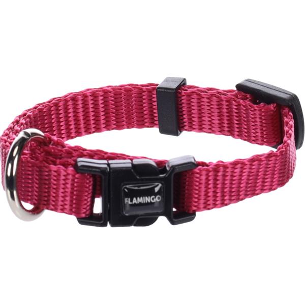 Obojek nylon Ziggi vínový XS 1x20-35 cm Flamingo