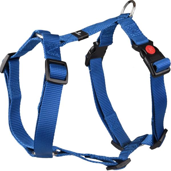 Postroj nylon Ziggi modrý M 2x45-65 cm Flamingo