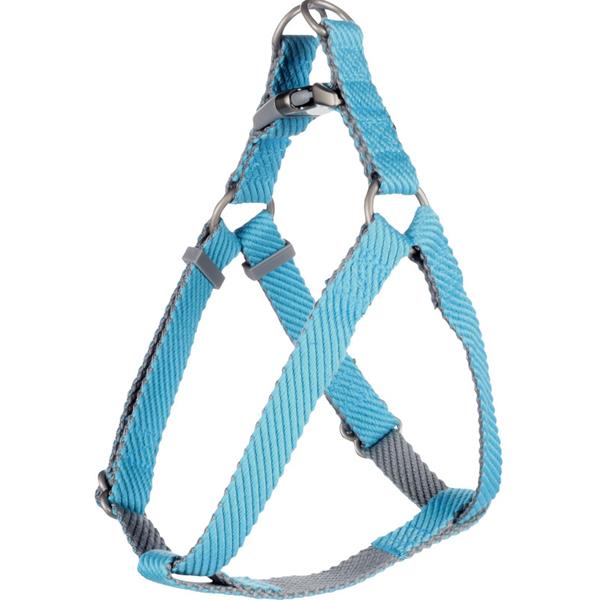 Postroj nylon Elly modrý vel. M (2x35-60 cm) Flamingo