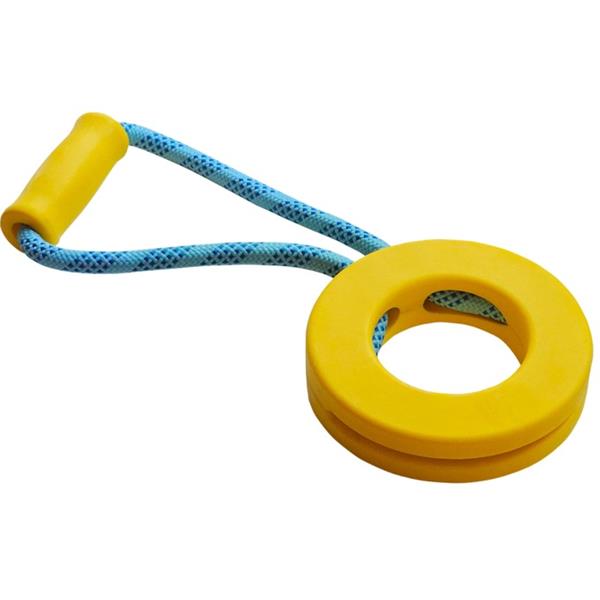 Hračka plovoucí TPR kruh s provazem 31,5 cm žlutá Nobby