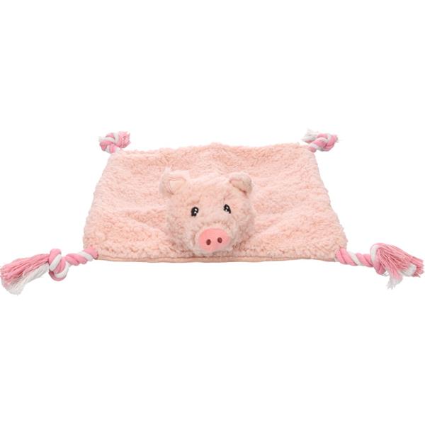 Hračka textil Poppo prase 40x40cm růžové Flamingo 1 ks