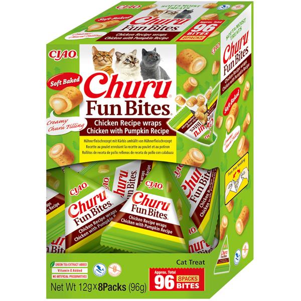 Inaba Churu Fun Bites cat snack kuře&dýně 96 g