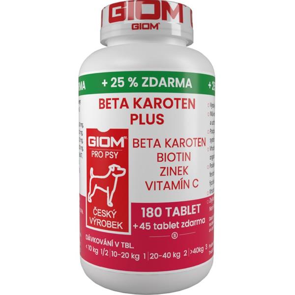 Giom pes Beta-karoten plus 180 tbl+25% zdarma 