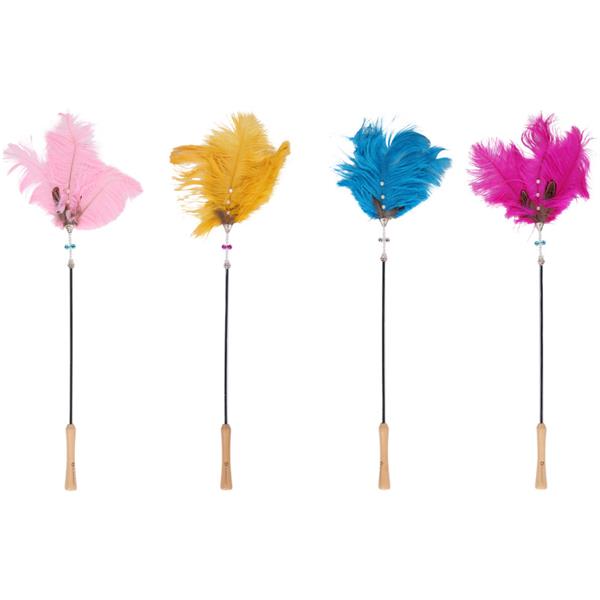 Hračka cat vábnička Dusty 75 cm Flamingo (1 ks)