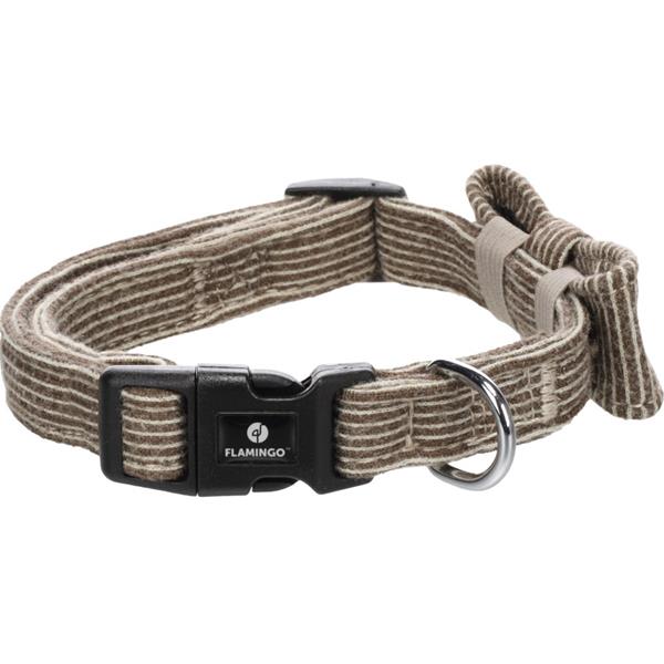 Obojek textil Herbert světle hnědý 30-45 cm Flamingo