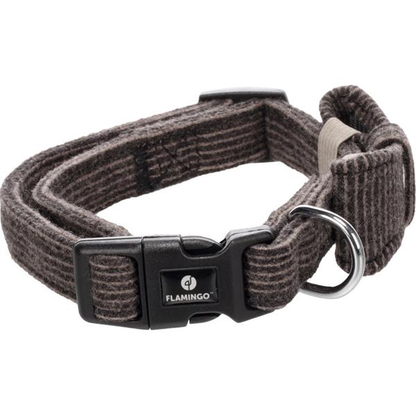 Obojek textil Herbert tmavě hnědý 30-45 cm Flamingo