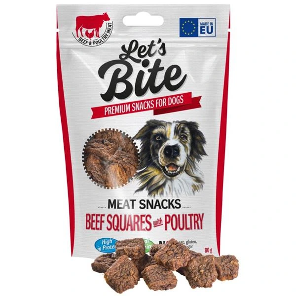 Let’s Bite Meat Snacks. Beef Squares with Poultry 80g