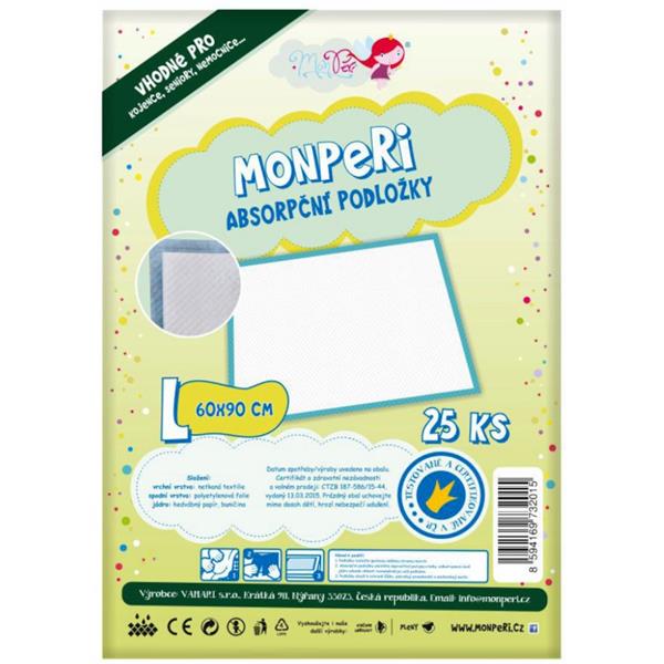 MonPeri Absorpční podložky L 60 x 90 cm 25 ks