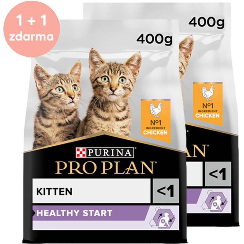 Pro Plan Cat Kitten kuře 400 g (1+1 zdarma)