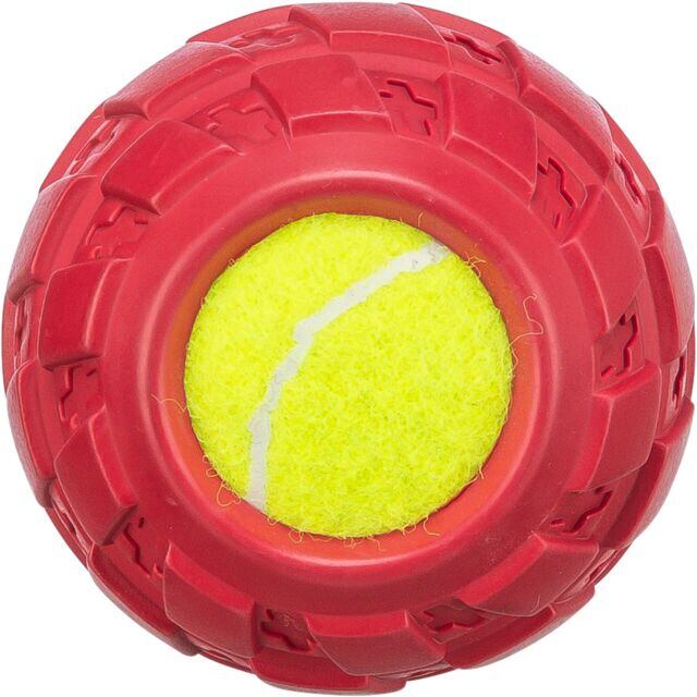 Tenisový míč v pneumatice ø 7.5 cm, hračka pro psy, přírodní guma 1 ks