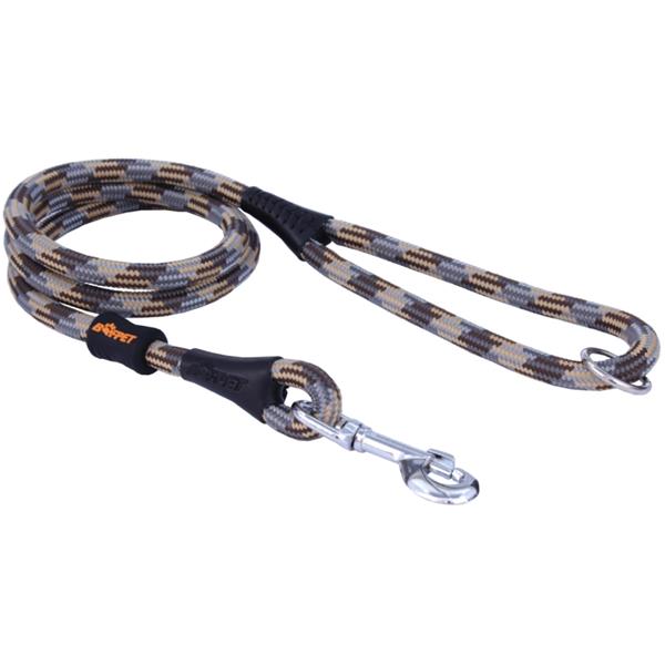 B&F Vodítko textil lano ALPINE hnědé 1,2x150 cm BAFPET