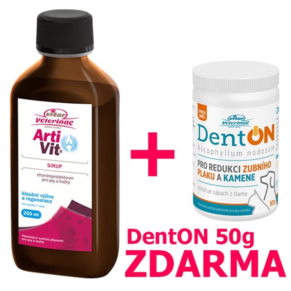 VITAR Veterinae ArtiVit Sirup 200ml+DentON 50g