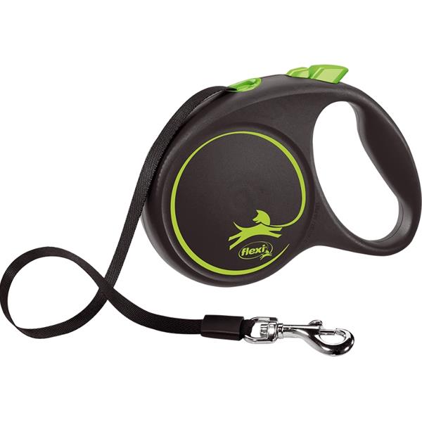 Vodítko FLEXI Black Design L pásek 5m/50kg zelená NEW