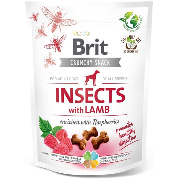 Brit Care Dog Crunchy Cracker. Insects with Lamb enriched with Raspberries 200 g
