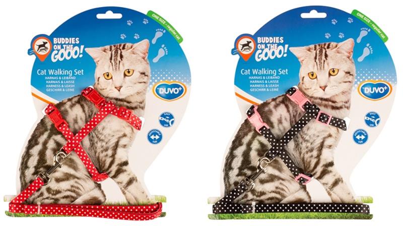 Postroj a vodítko cat DUVO+ s puntíky 20-35cm/10mm-125cm