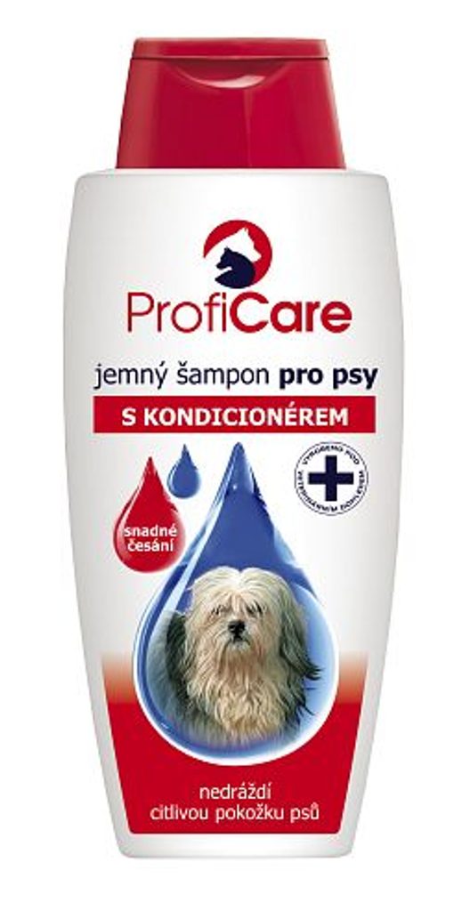 PROFICARE - šampon pro psy s kondicionérem - červený, 300ml