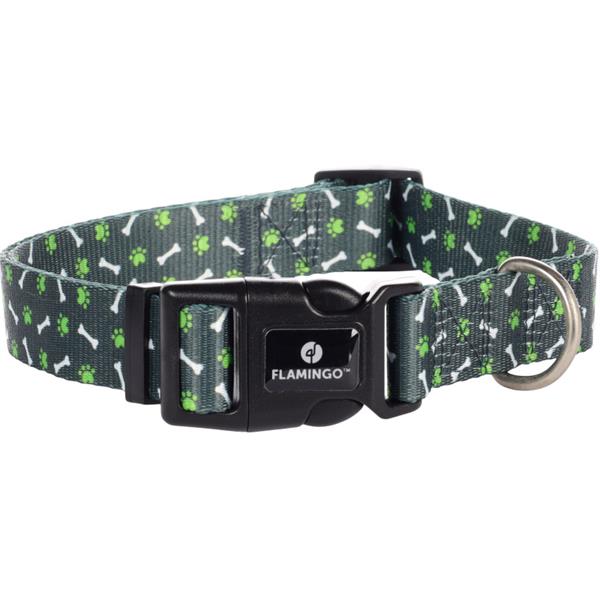 Obojek nylon Safia zelený 2,5x45-65 cm Flamingo